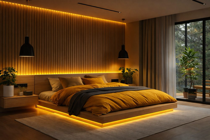 Schallabsorbierende Holzwandplatte (270 × 110 cm)