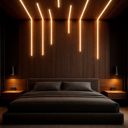 Schallabsorbierende Holzwandplatte (270 × 110 cm)